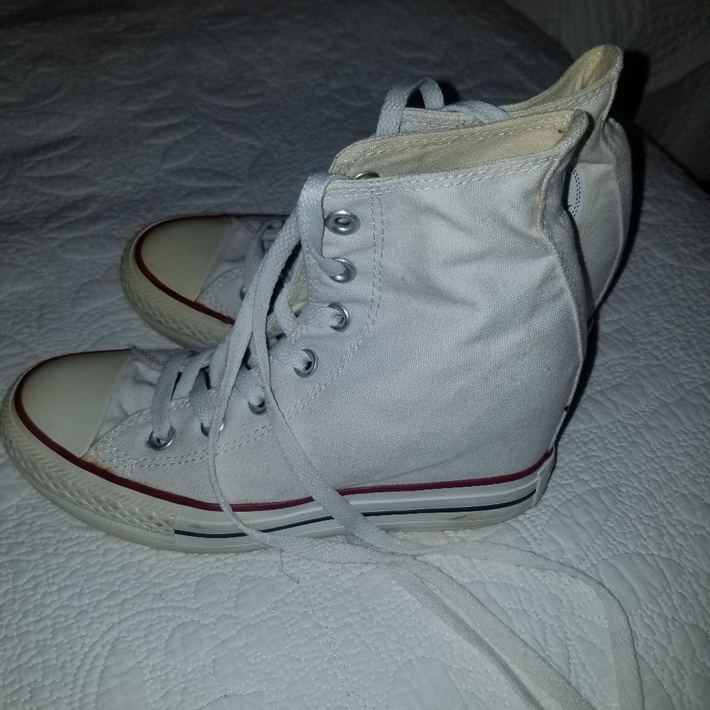 Converse Wedge Canvas Hi Top Sneakers 6.5